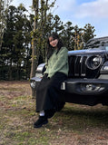 Central Rope High-Neck Knit Zip-Up
