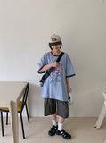 [unisex] Huben Printing Color Matching Ringer Short Sleeve T-shirt