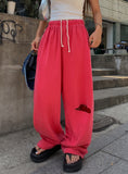 (UNISEX) Piggy cutting wide sweat pants