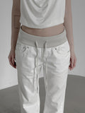 Shibori Straight Cotton Pants