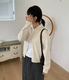 Nyuling Lace Collar Knit Cardigan
