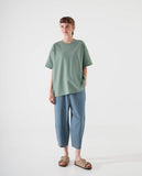 public banding wide denim pants
