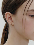 Truly Essence 14K Cross Pave Earrings