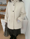 Riallo High Neck Boucle Half Coat