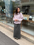 Neiro Cotton Dot Maxi Long Skirt