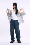 Origin linen over check shirt