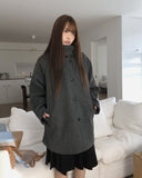 Foru High Neck Turtleneck Midi Coat