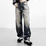Lilnen washing denim pants