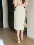 Harib Summer Span H-Line Skirt (Belt Set)
