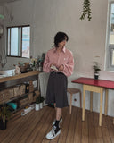 [LAN ARCHIVE] Big collar balloon linen shirt