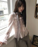 Hakim Romantic Shirred Frill Blouse