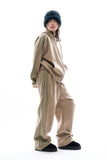 Canvas line wide sweat pants