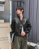 With Biker Leather Jacket