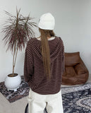 Trini Lettering Knit Hood Zip-Up