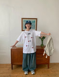 Malka Denim Banding Balloon Wide Pants