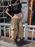 Fold Pocket Pigment Cargo Bermuda Pants