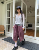 [back point!] Newo Biz Pocket Pintuck Bermuda Pants