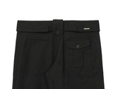 belted folding wide pants