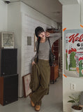 Gane Vintage Washing String Cargo Pants