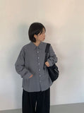 [Unisex] Hyusi Check Over Long Sleeve Shirt