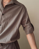 Moment Roll-up Draping Half Shirt