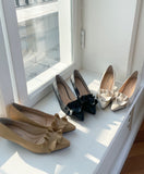 Celina Frill Middle Heel Shoes