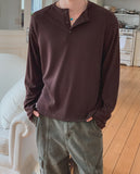 Finrun Fingerhole Henley Neck Long Sleeve