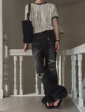Hetz Damage Wide Denim Pants
