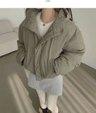 Matte Hood High-Neck Short Padding