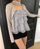Juten Frill Bustier Sleeveless Blouse