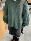 Noncoro Cable Hood Knit Cardigan