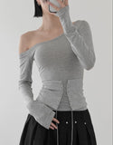 Wrap Set Corset One-Off Shoulder Top