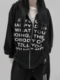 Ratten lettering hooded zip-up