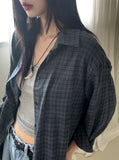 Conch Vintage Linen Boxy Check Shirt