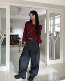 Curse Stitch Pocket Non-Fade Denim Pants