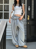 Cherry ribbed square crop top