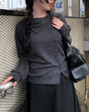 Piyu Unbalance Diagonal Button Cardigan