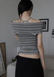 Stripe Drape Top