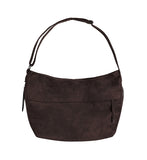 HALF MOON SUEDE CROSS BAG