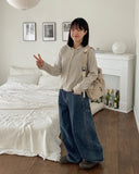 Johnny Painter Wide Denim Pants