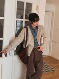 Glow Angora Y-neck Cardigan