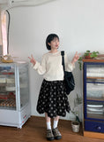 Kyotoru Banding Dot Midi Skirt