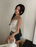 Liv Unbalance Lace Wrap Crop Sleeveless