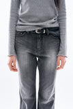 Slate incision flare denim pants