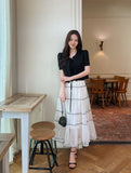 Demin Round Puff Short Sleeve Jacket