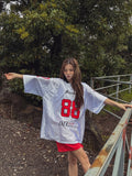 88 Sporty Metal Jersey Short Sleeve T-shirt