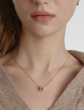 Champagne Full Moon Silver Duo Shine Necklace S