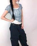 Obnin Lace Short Sleeve T-shirt