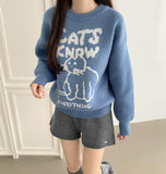 Banding Pendant Wool Blend Thick Knit Fall Shorts