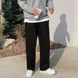 Sentic brushed one-tuck wide pants